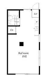パラゼット十条 2階ワンルームの間取り