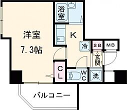 フェニックス椎名町 3階1Kの間取り