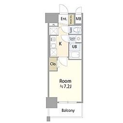 エスリード金山ル・グラン 8階1Kの間取り