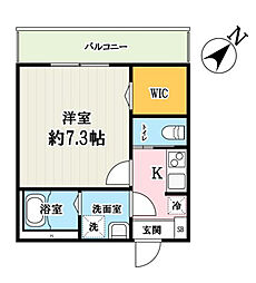 キャメル川越　都A 3階1Kの間取り