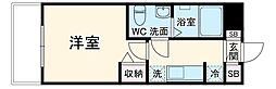 ビューハイム・コヤナギ睦 302 3階1Kの間取り