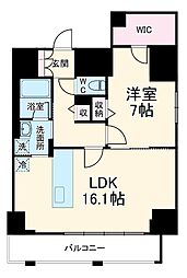 セイワパレス丸の内駅前 13階1LDKの間取り