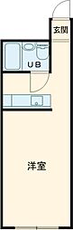 ホーユウパレス新前橋 4階ワンルームの間取り