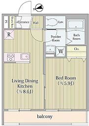 ＡＩＦＬＡＴ　ＭＥＪＩＲＯ 3階1LDKの間取り