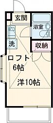 アーバン武蔵台 2階ワンルームの間取り