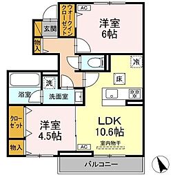 ＬｕｇａｒＳｅｇｕｒｏ 103 1階2LDKの間取り