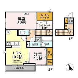 ＬｕｇａｒＳｅｇｕｒｏ 205 2階2SLDKの間取り
