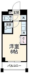 ＥＸＩＡ元住吉 4階ワンルームの間取り