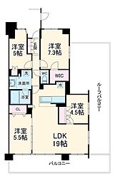 ザ・パークハウス南行徳レジデンス 6階4LDKの間取り