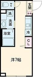 コルビジェIV 2階ワンルームの間取り