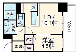 ジョワイユ新大阪 12階1LDKの間取り