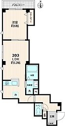 グレース 2階1LDKの間取り