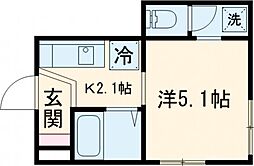 Relation青砥 1階1Kの間取り