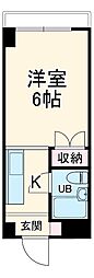 マモール川崎神明町 3階1Kの間取り