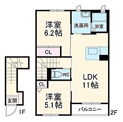 間取図画像 2LDK