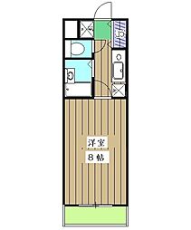 ブランベージュ桂 2階1Kの間取り