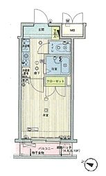ガーラ笹塚駅前 9階1Kの間取り