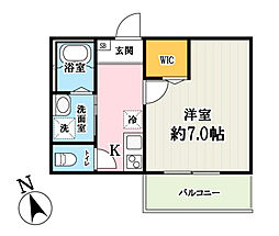 （仮称）キャメル所沢狭山ヶ丘3C 2階1Kの間取り