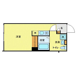 Novel Court西新井 2階ワンルームの間取り