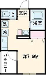 ゴールデンハウス平井 3階1Kの間取り