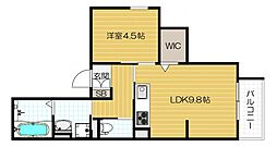 YOURMAISON　TENMA 3階1LDKの間取り