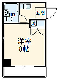 ソレイユ八柱 3階1Kの間取り