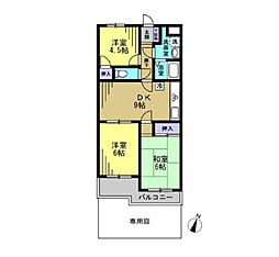 メゾンリヴィエ−ルII 1階3LDKの間取り