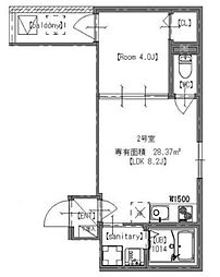 GRAND BEAR 3階1LDKの間取り