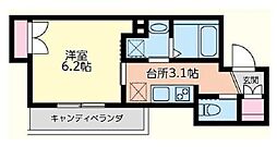 Ｈ＆Ｋ当代島 1階1Kの間取り