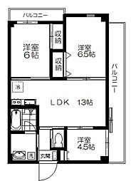 アークホーム大森 1階3LDKの間取り