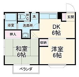 間取図画像 2DK