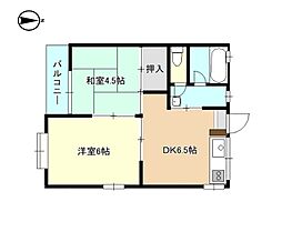 セイセンハイツII 1階2DKの間取り