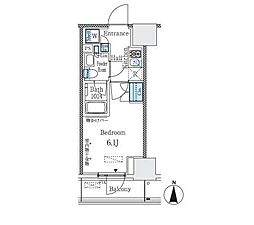 東急大井町線 大井町駅 徒歩4分の賃貸マンション 14階1Kの間取り