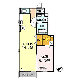 Ｓｈｉｚｕｋｕ 1階1LDKの間取り