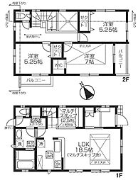 ＢＬＯＯＭＩＮＧ　ＭＡＩＳＯＮ府中市押立町2号棟 1階3LDKの間取り