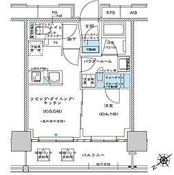 プレミスト板橋 1405 14階1LDKの間取り