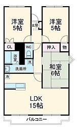ＩＮＳＵＲＡＮＣＥ　ＢＬＤＧ．XIII 5階3LDKの間取り