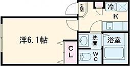 KEIAI RESIDENCE お花茶屋 3階1Kの間取り