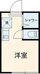 グラード明大前N 1階ワンルームの間取り
