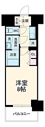 S-RESIDENCE四日市市堀木amante 11階1Kの間取り