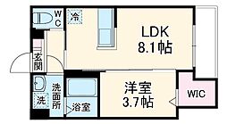 つくばエクスプレス 南流山駅 徒歩10分の賃貸アパート 1階1LDKの間取り