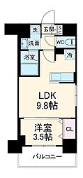 東京メトロ東西線 南行徳駅 徒歩4分の賃貸マンション 5階1LDKの間取り