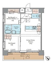 東京メトロ東西線 南行徳駅 徒歩4分の賃貸マンション 7階1SLDKの間取り