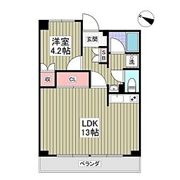 サリジェ志村公園 3階1LDKの間取り