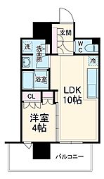 NAGOYA the TOWER 6階1LDKの間取り