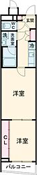 LUMEED梅島 2階2Kの間取り