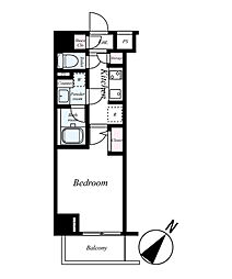 スカイコートパレス押上 2階1Kの間取り