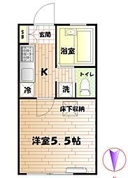 SAKURAIII 1階1Kの間取り