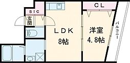 ＡＲＣＡ嵯峨嵐山 3階1LDKの間取り