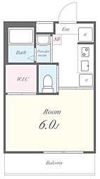 FLレジデンス品川I 3階1Kの間取り